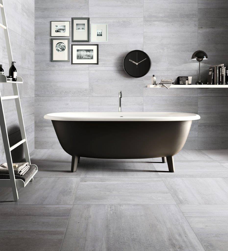 Matt tiles in bathroom flooring