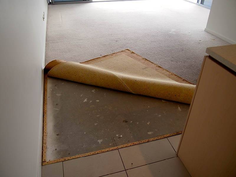 Ripping out old flooring Ripping out old flooring