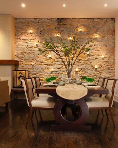 Indoor feature wall decorative stones