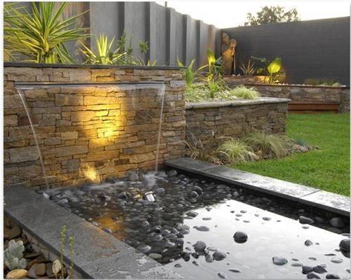 Outdoor fountain decorative stones